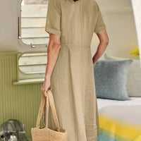 Nelian | Feminines Kleid mit Herzausschnitt und Knöpfen