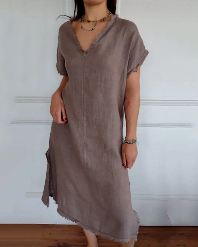 Gracelynn | feminines Kleid aus weicher Baumwolle und Leinen