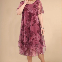 Mhira | Blüten-Chiffonkleid