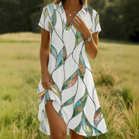 Ruthy | Minikleid im Buntglas-Stil