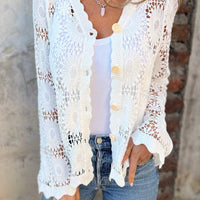 Olive | Damen Strickjacke mit langen Ärmeln