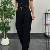 Carmixa | Top & Hose Set mit Diamant-Verzierung