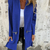 Ida | Rundhals-Reißverschluss Langarm Freizeitjacke