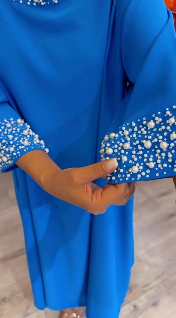 Leni | edles Damenkleid mit Perlenbesatz