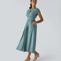 Ella | modisches Wickelkleid mit hoher Taille für Damen