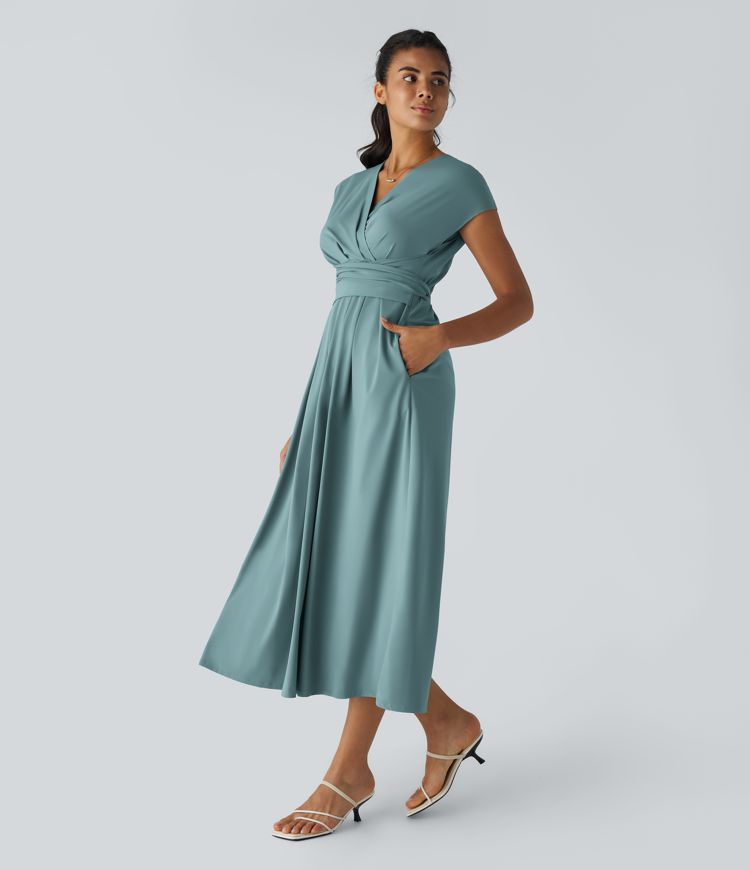 Ella | modisches Wickelkleid mit hoher Taille für Damen