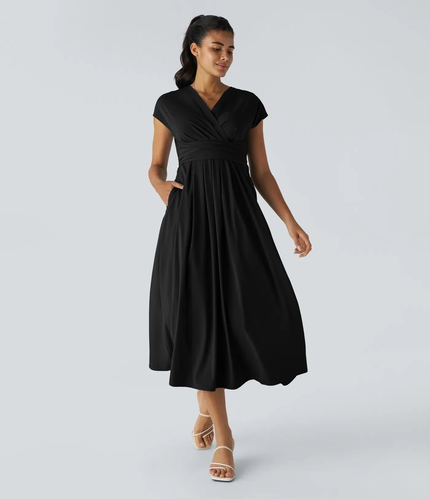 Ella | modisches Wickelkleid mit hoher Taille für Damen