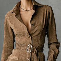 Johana | Midi-Wildlederkleid