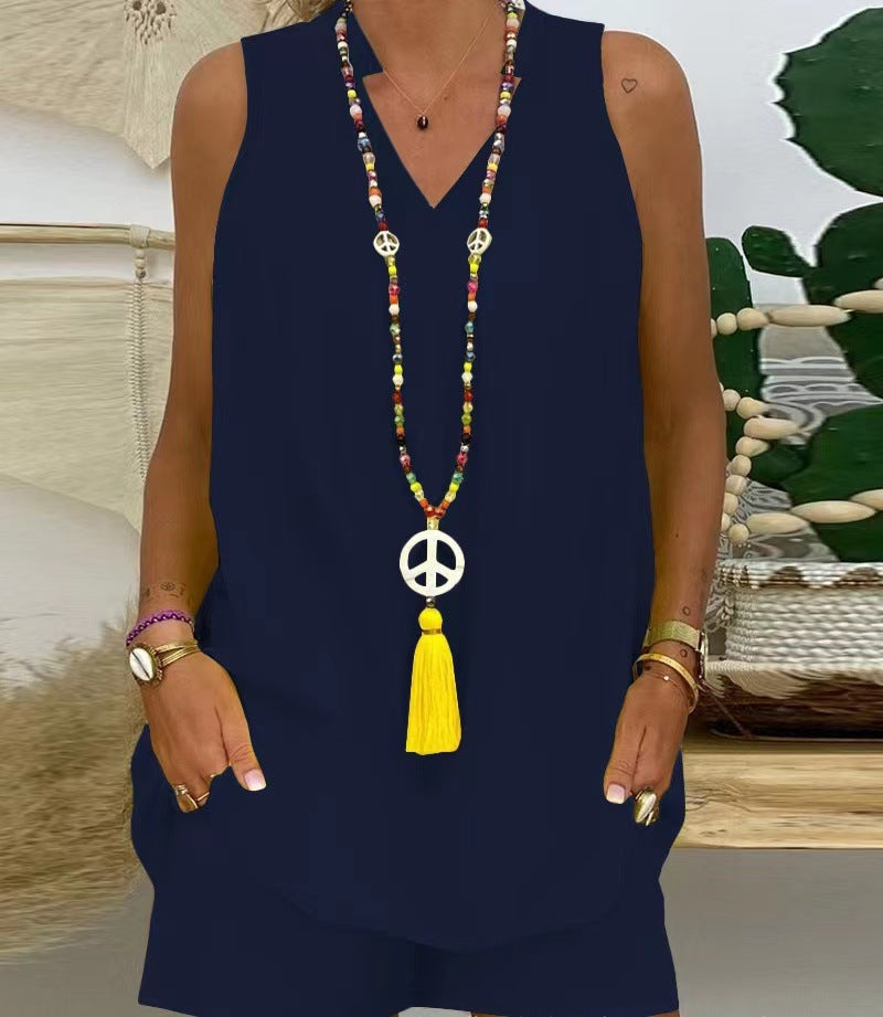 Tessa | Minimalistisches Set mit ärmellosem Design