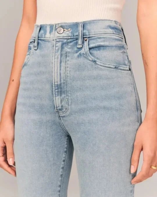 Cienna | Stretch-Jeans mit hoher Taille und weitem Bein