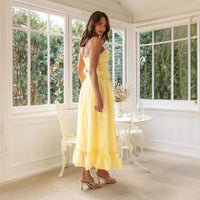 Madelyn | Feminines langes Kleid mit Spaghetti-Trägern