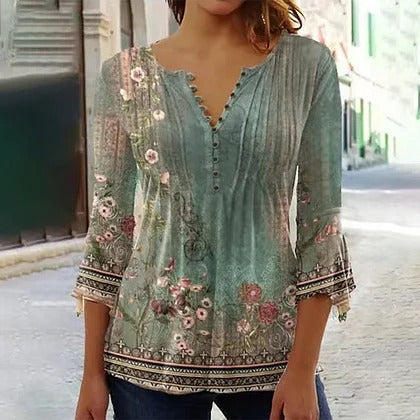 Macy™ | Bequemes Shirt für Damen mit modernem Print
