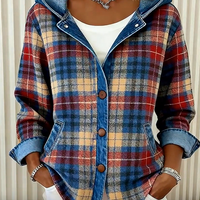 Tyrna | Lässige Jacke mit Kapuze und Karomuster