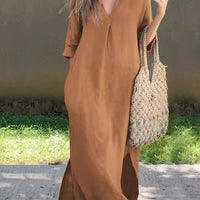 Rosanna | Schlichtes Kleid aus Baumwolle und Leinen