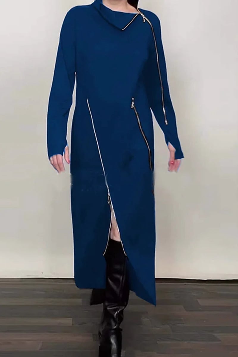 Lorena | Elegantes monochromes Maxikleid