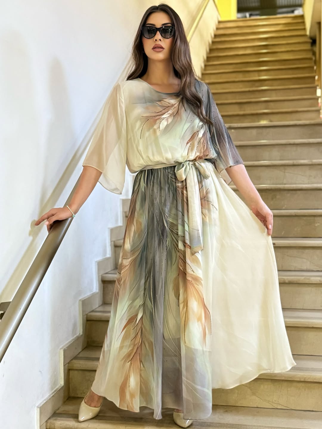 Crisanta | Elegantes Chiffonkleid