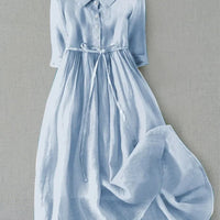 Mhera | Einfaches Baumwollkleid im künstlerischen Design