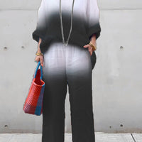 Taylor | Elegantes zweiteiliges Set aus Baumwolle und Leinen mit Farbverlauf