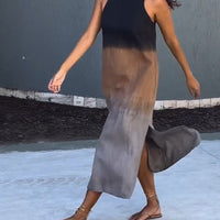 Tayla | Ombre ärmelloses Midikleid