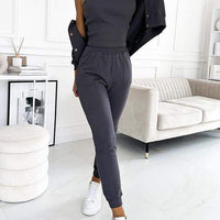 Lean™ | Damen, Rundhalsausschnitt, lange Ärmel, sportlich, 3-teiliger Freizeitanzug