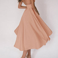 Khlea | Fließendes Maxikleid mit gekreuztem Rücken