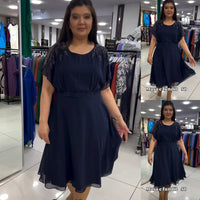 Anna | elegantes Kleid, luftiger Chiffon, zeitloser Stil.