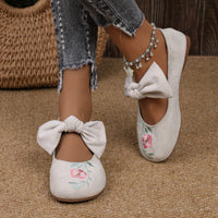 Nataly | modische flache Schuhe mit Schleifenakzent