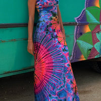 Talie | Tie-Dye Maxikleid mit Rückenschnürung