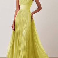 Jamie | Ein-Schulter-Falten-Ballkleid