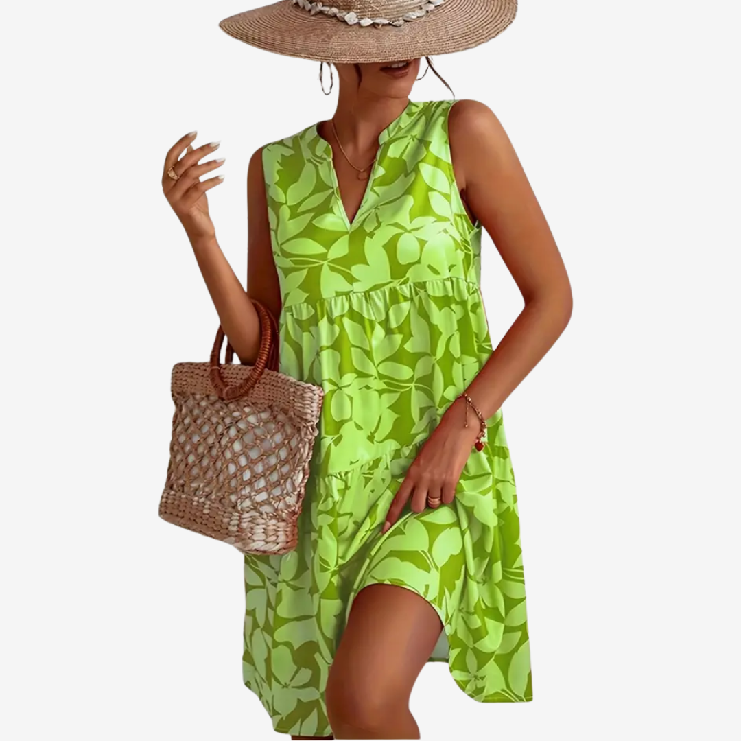 Amazela | Geblümtes ausgestelltes Midikleid