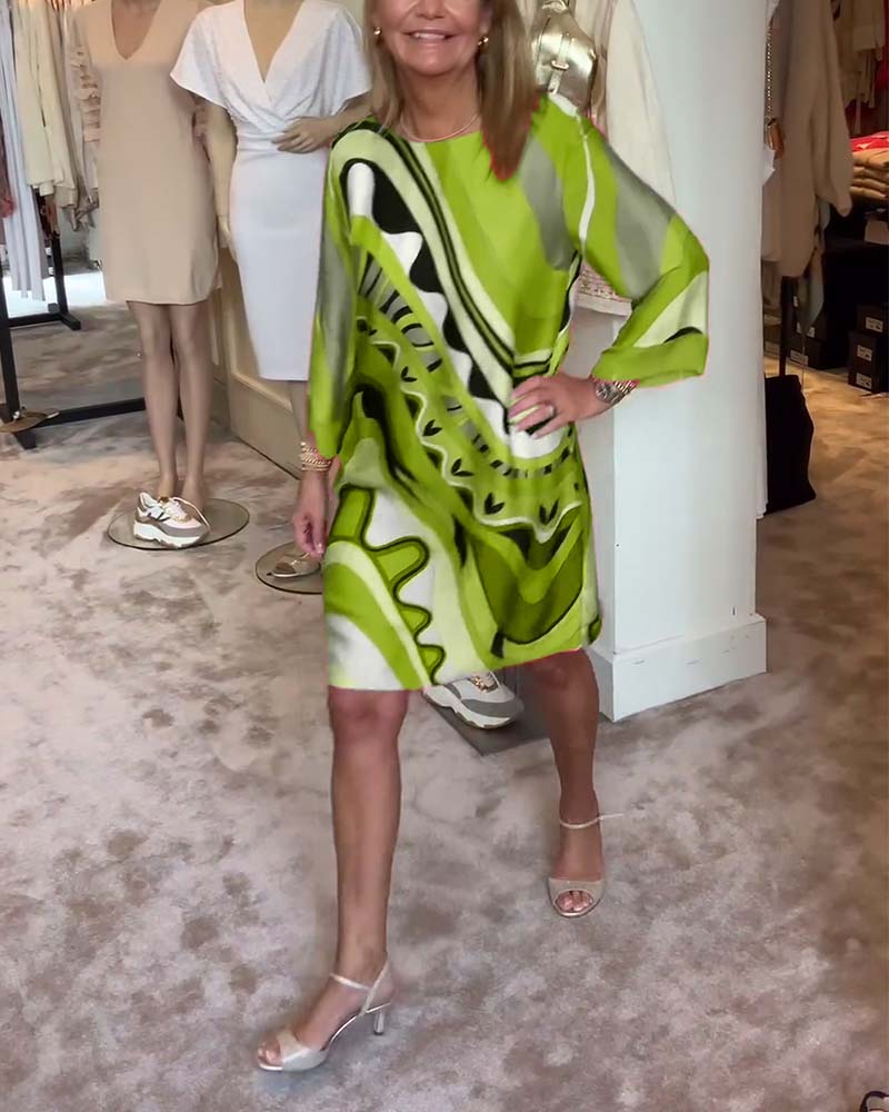 Puria | Mittellanges Kleid mit einzigartigem Druck