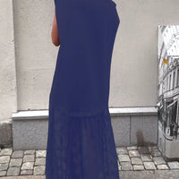 Milani | Patchwork Kleid, ärmellos & aus Mesh