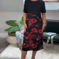 Norena | Patchwork-Kleid mit Blumenprint