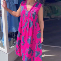 Barbara | modisches Kleid mit V-Ausschnitt und floralem Druck