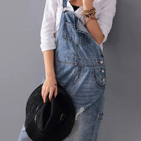 Sylie | Trendiges Denim-Latzkleid