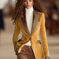 Jeanisa | Samtjacke mit Stickerei