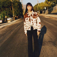 Lianora™ – Gemusterte Lederjacke