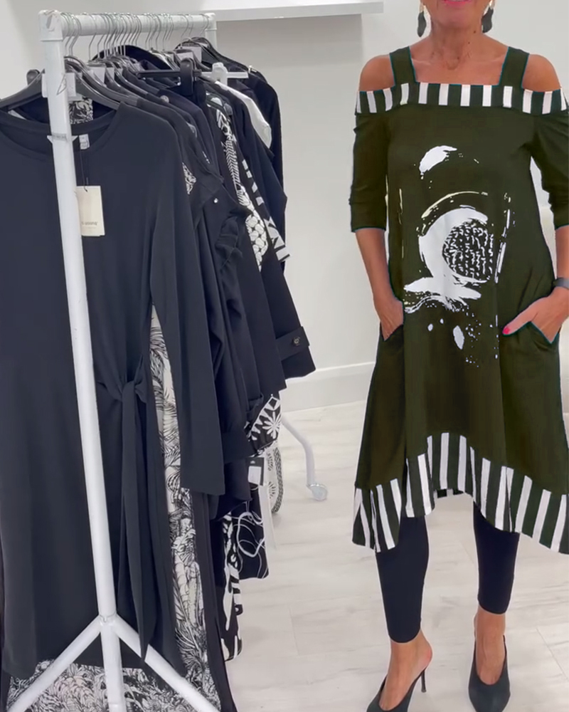 Ayra | elegantes Off-Shoulder Kleid mit asymmetrischem Design