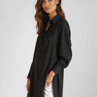 Lettie | modisches Oversize-Hemdkleid, bequeme Passform.