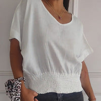 Nadia™ | Einfaches T-Shirt mit mittellangen Ärmeln