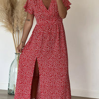 Everly | elegantes Maxikleid, schmeichelnder V-Ausschnitt.