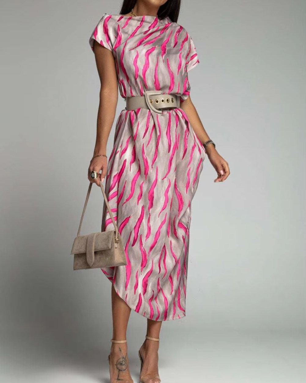 Doja | Elegantes Midikleid im Tulpenschick