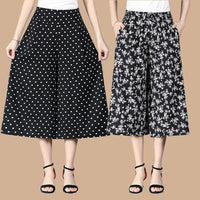 Jayne | Geblümte Culottes mit elastischer Taille