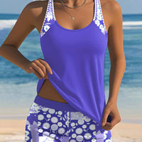 Sky | modisches Tankini-Set mit bedrucktem Boxer
