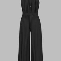 Elen | Plissierter Jumpsuit mit Neckholder-Ausschnitt