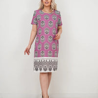 Emilia | elegantes Damenkleid mit Bohemian-Print