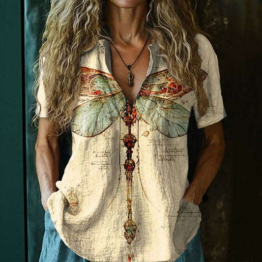 Taryn | modische Vintage-Bluse im entspannten Stil