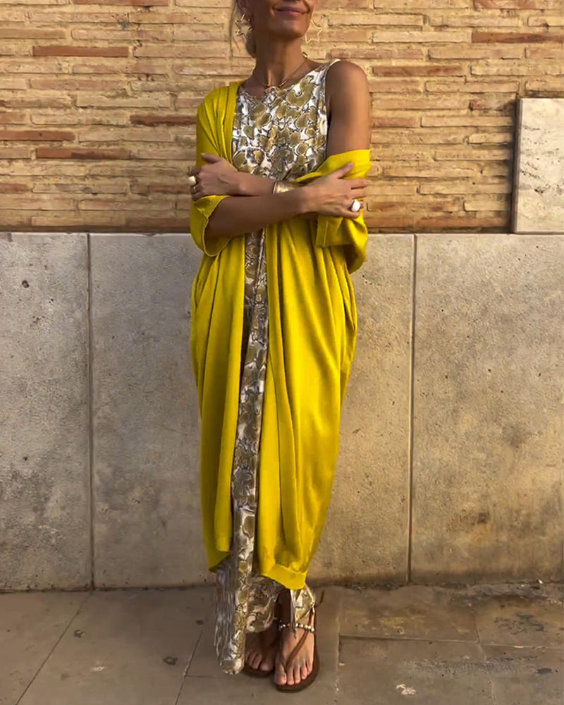 Vivina | Geblümtes Kleidungsstück & Kimono-Set