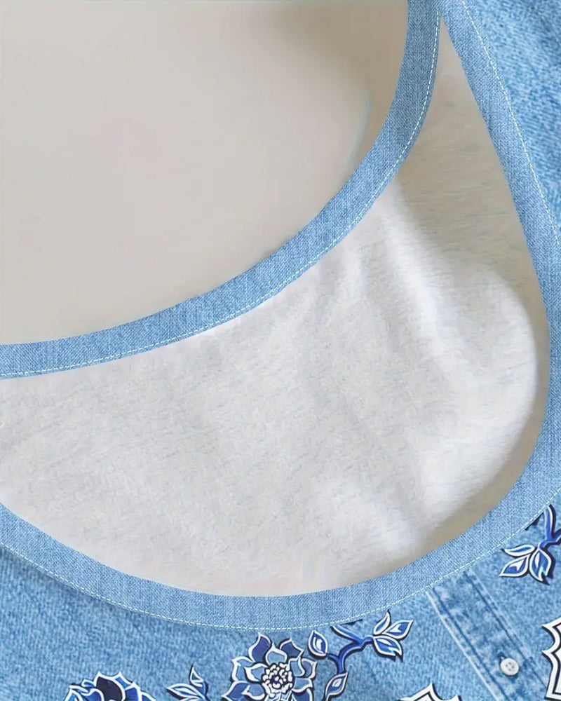 Lauren | zeitloses ärmelloses Kleid aus Kunstdenim für entspannte Tage