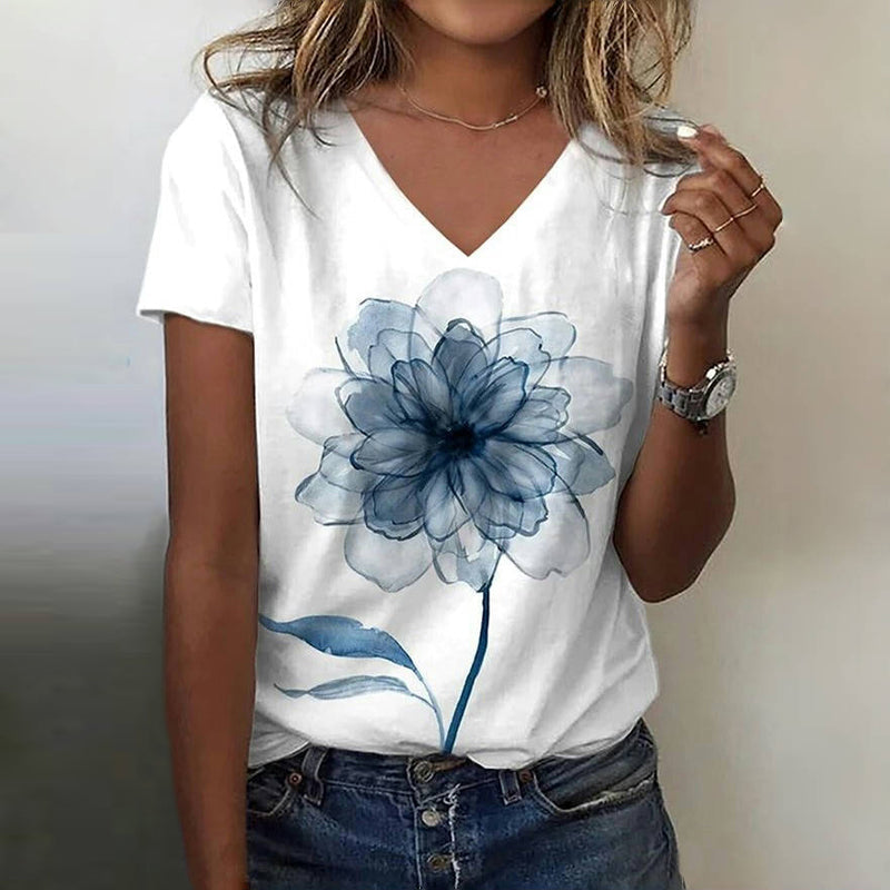 Avrile | Bequemes T-Shirt im Vintage-Look mit Blumenprint